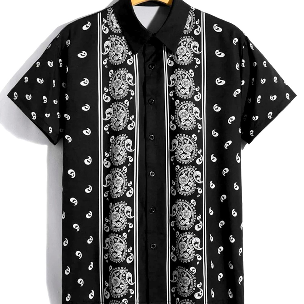 NWT!!! Mens stylish short sleeve button up shirt; sz 2X